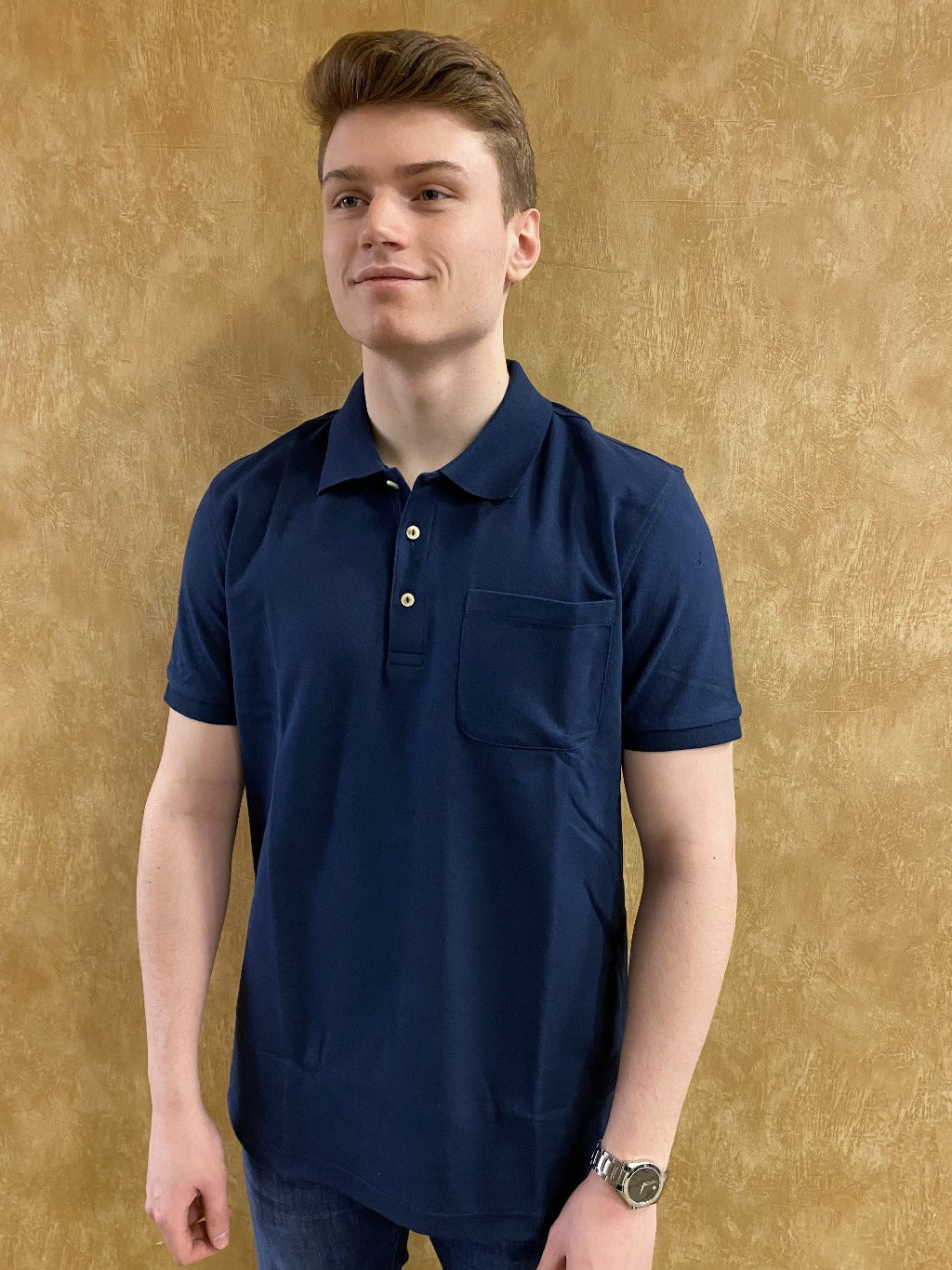 Tall Men's Short Sleeve Pique Polo with Pocket