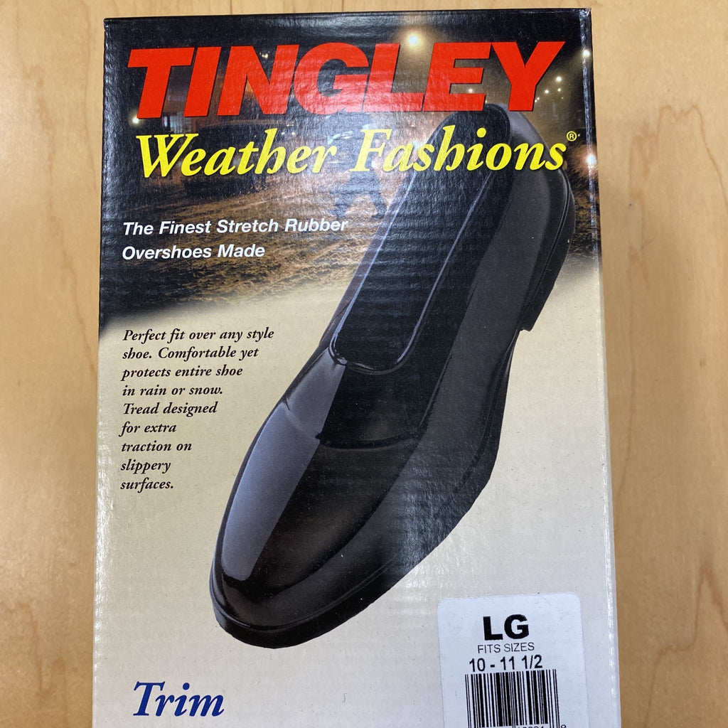 Tingley® Trim Shoe Protectors protect your dress shoes and provide traction on slippery surfaces. 100% waterproof overshoes protect your shoes from rain, snow and salt damage. Fits over virtually every shoe style and size.