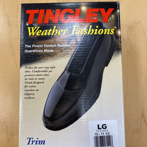 Tingley® Trim Shoe Protectors protect your dress shoes and provide traction on slippery surfaces. 100% waterproof overshoes protect your shoes from rain, snow and salt damage. Fits over virtually every shoe style and size.